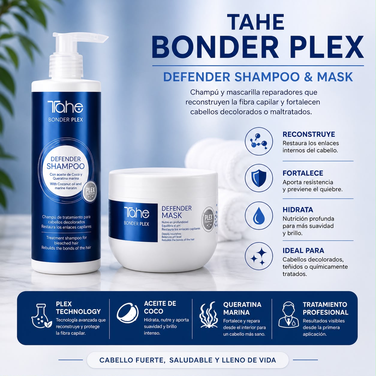 Tahe Bonder Plex Defender Shampoo & Mask